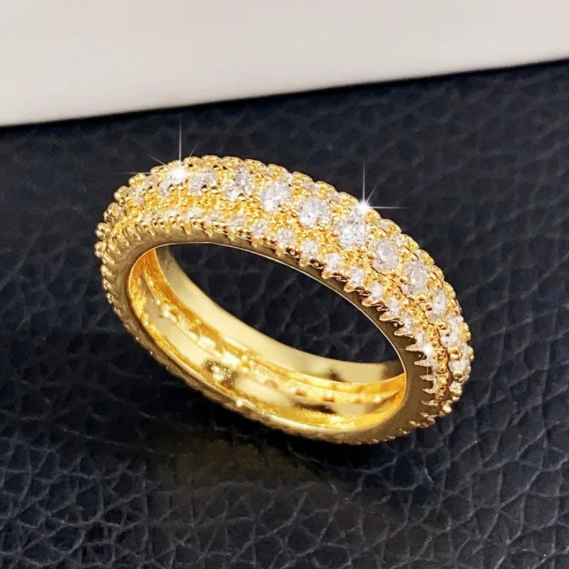 24K-Style Luxury Moissanite Diamond Ring – Heart & Triangle Cut Design
