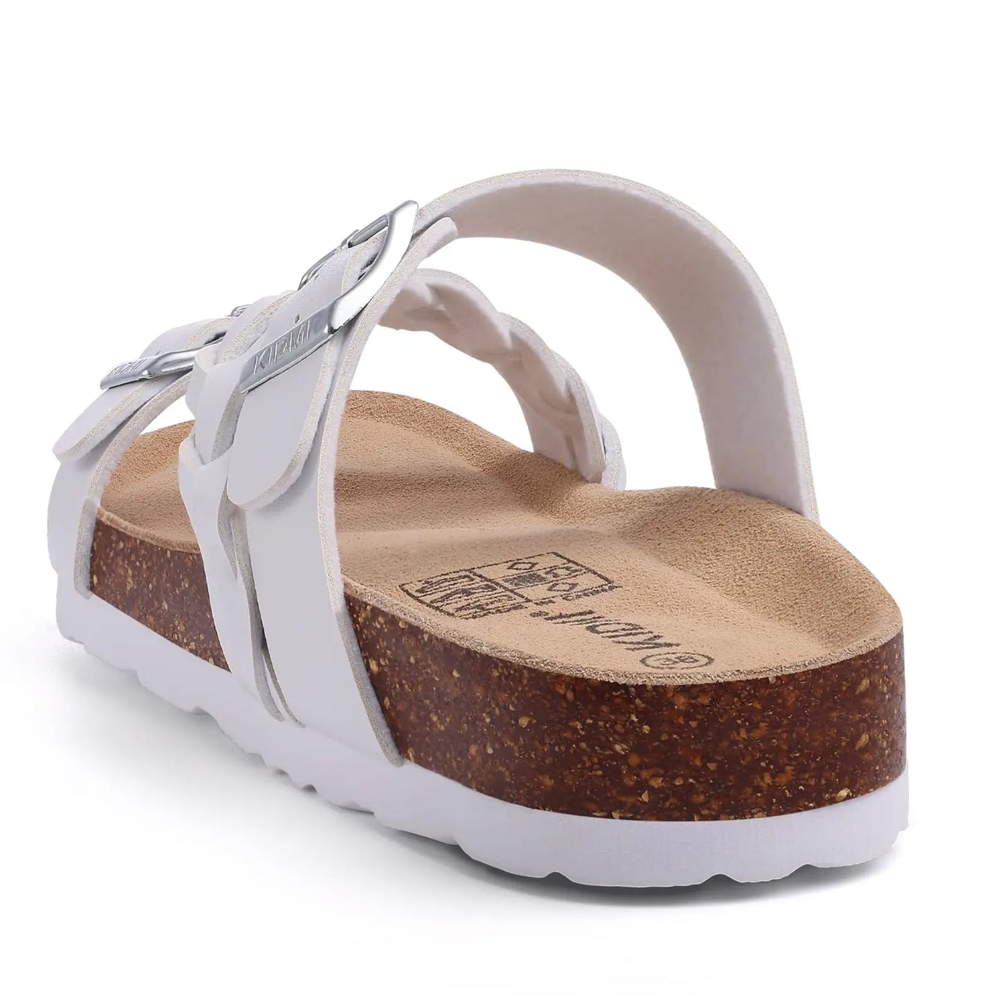 Gacimy Women's Summer Cork Sandals Comfortable Cork Footbed Slippers With Adjustable Buckle High Quality Fashion Brand Slides