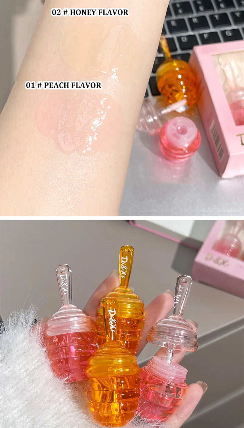 Honeypot lip oil set box Moisturizing hydrating layer mist lipstick all match lip moisturizing lip toot lip gloss parity