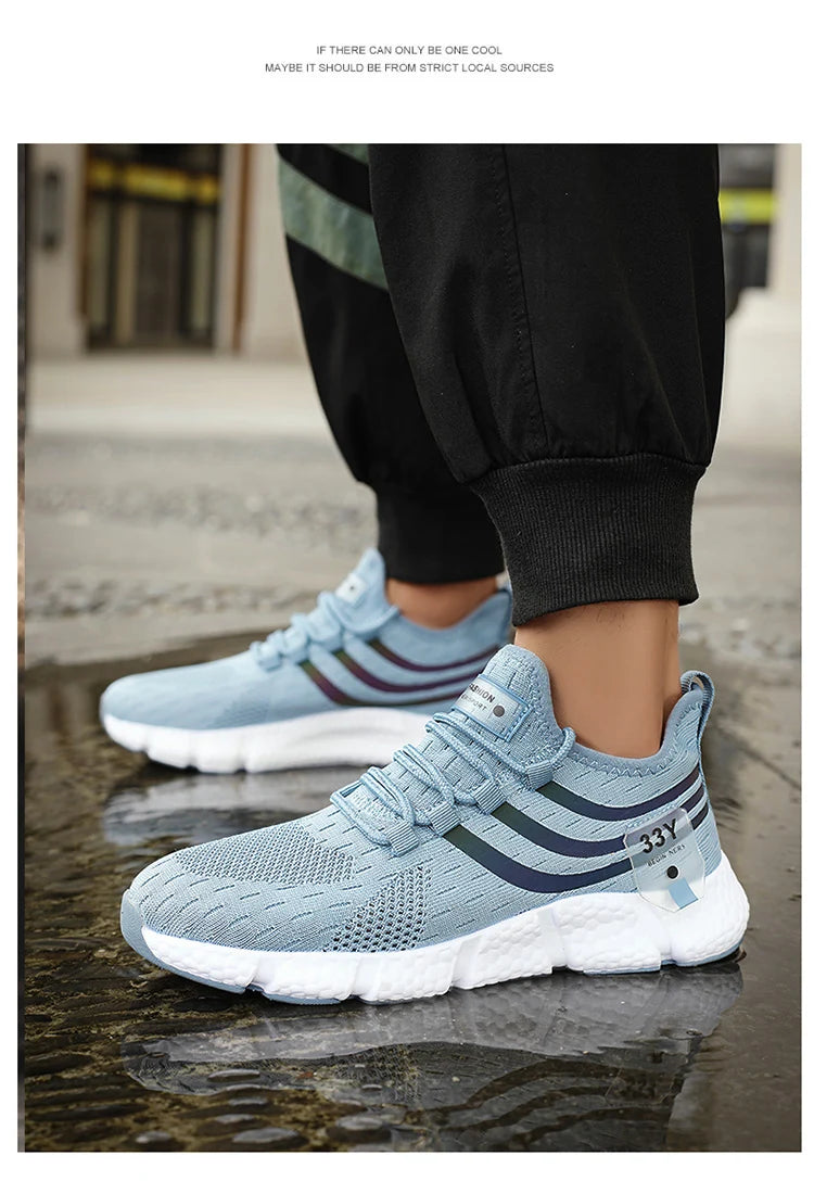 New Men's Sneakers Thick Sole Comfortable Casual Shoes Men Breathable Running Shoes Summer Man Tennis Shoes Large Size Men Shoe