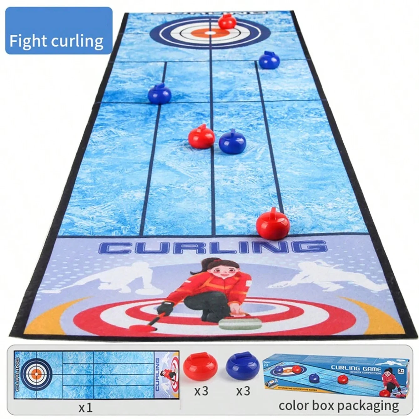 Portable Children Interactive Social Board Games Curling Soccer Bowling Table Games Mat Family Friend Party Fun Indoor Sport Toy
