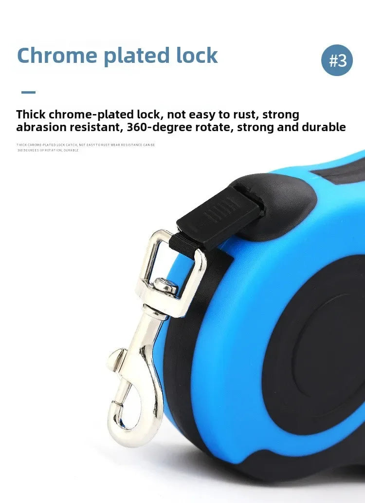 3m 5m Dog Leash Strong Nylon Puppy Lead For Small Medium Large Dogs Cats Automatic Retractable Durable Yorkshire Pet Supplies