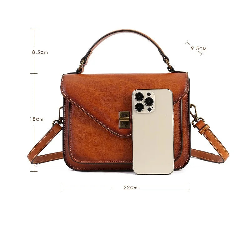 MOTAORA 2025 Trend Genuine Leather Women's Luxury Designer Shoulder Bag | Square Shape Handbag