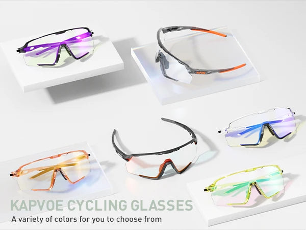Kapvoe Photochromic Sunglasses Outdoor Bicycle Cycling Glasses MTB Driving Bike Eyewear Women Man Sports Hiking UV400 Goggles