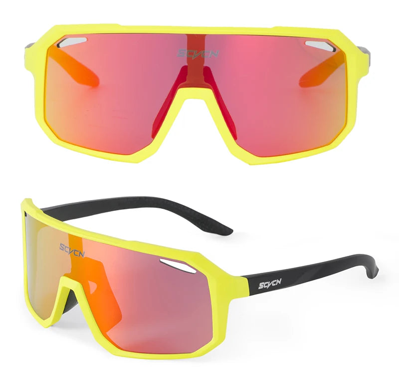 SCVCN Outdoor MTB Driving Glasses Cycling Sunglasses UV400 Women Sports Running Eyewear Men Road Bicycle Glasses Bike Goggles