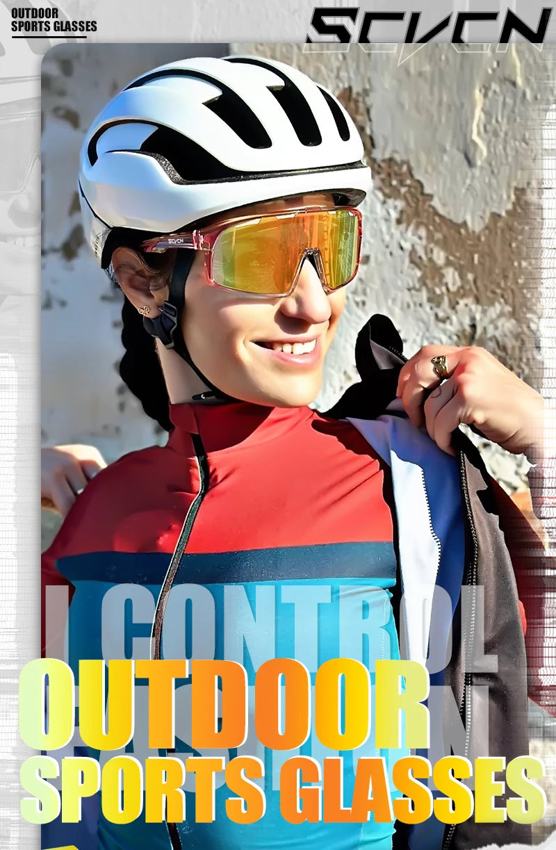 SCVCN Hot MTB Bicycle Photochromic Sunglasses Men Outdoor Sports Cycling Glasses Women Driving Bike Eyewear UV400 Hiking Goggles