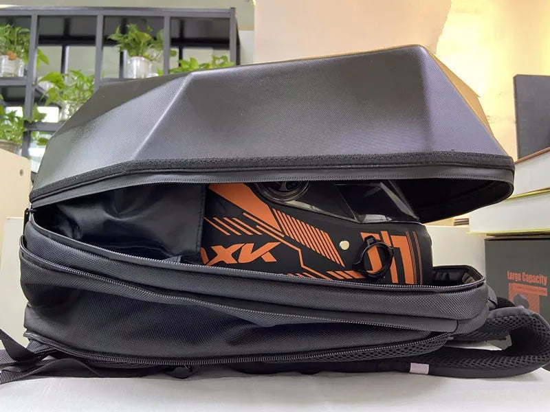 حقيبة ظهر لركوب الدراجات النارية مزودة بإضاءة LED للرجال، حقيبة ظهر رياضية شخصية DIY حقيبة ظهر فارس للنساء، حقيبة مدرسية نسائية من Rugzak
