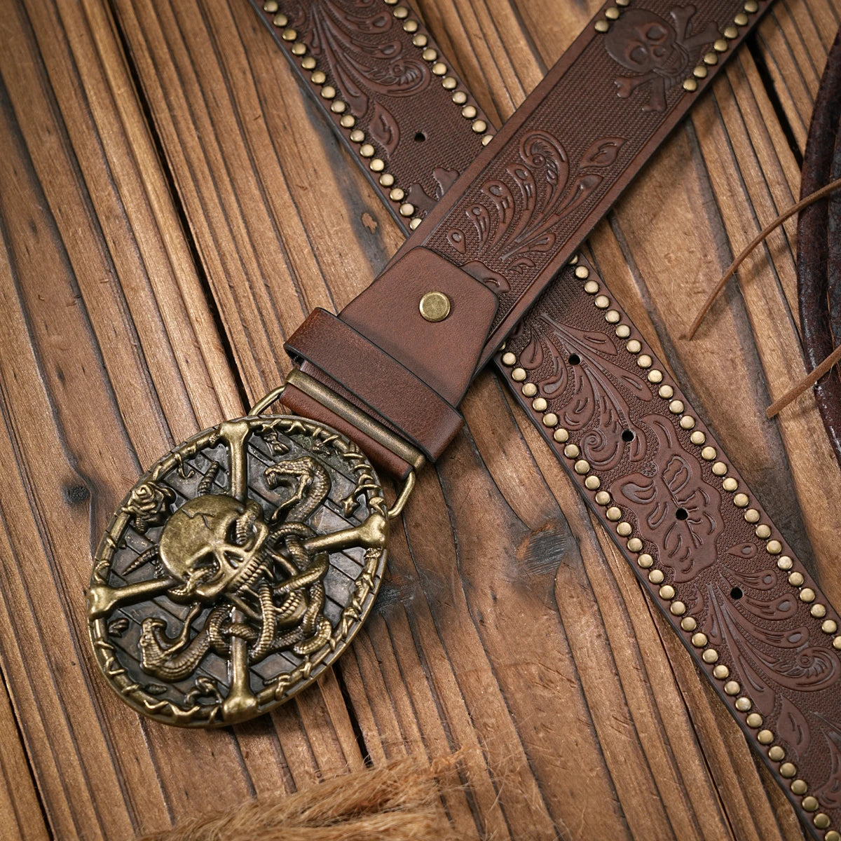 Unisex Western Style 3.8cm Wide PU Leather Belt with 3D Embossed Design - Durable & Stylish for Men & Women