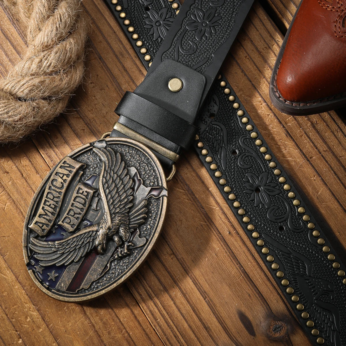 Vintage and fashion collision! PU leather alloy buckle waistband, for both men and women, to create a personalized western styl