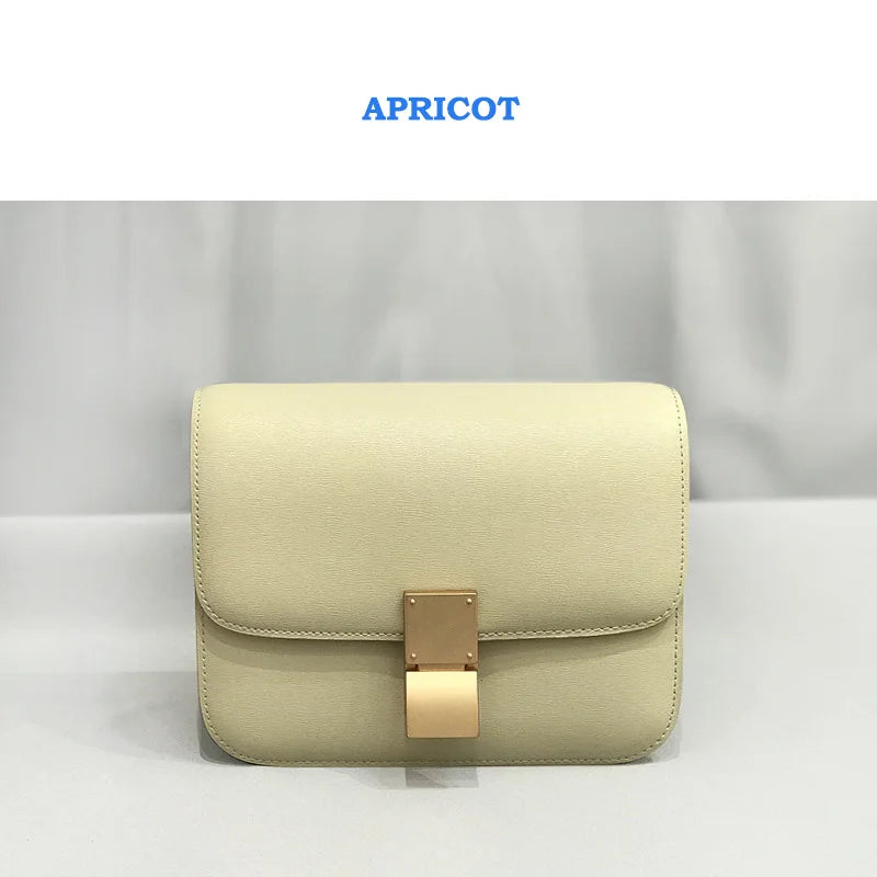 Women Shoulder Bag Female Split Leather Ins Vintage Messenger Lady Small Square Palm Texture Printing Box Flap Underarm Bag 2022