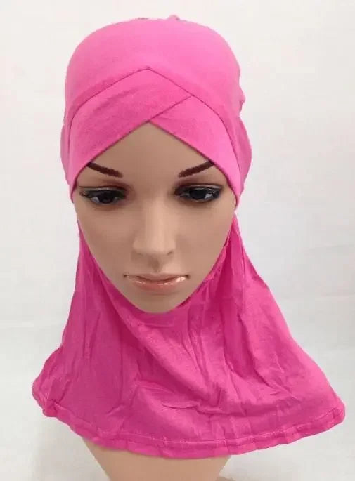 Cotton Muslim Full Cover Cross Cap Amira Hijab Arab Headwear Islamic Headwear Hat Women Modal Turban