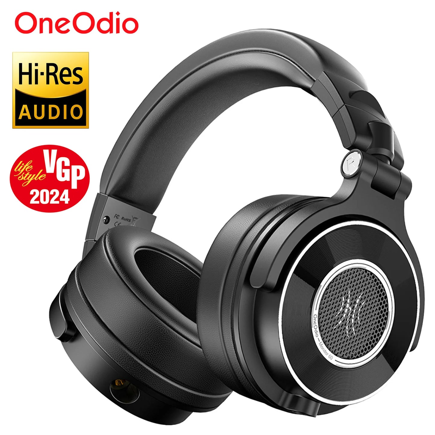 Oneodio Monitor 60 Wired Headphones Professional Studio Headphones Stereo Over Ear Headset With Hi-Res Audio Microphone For DJ