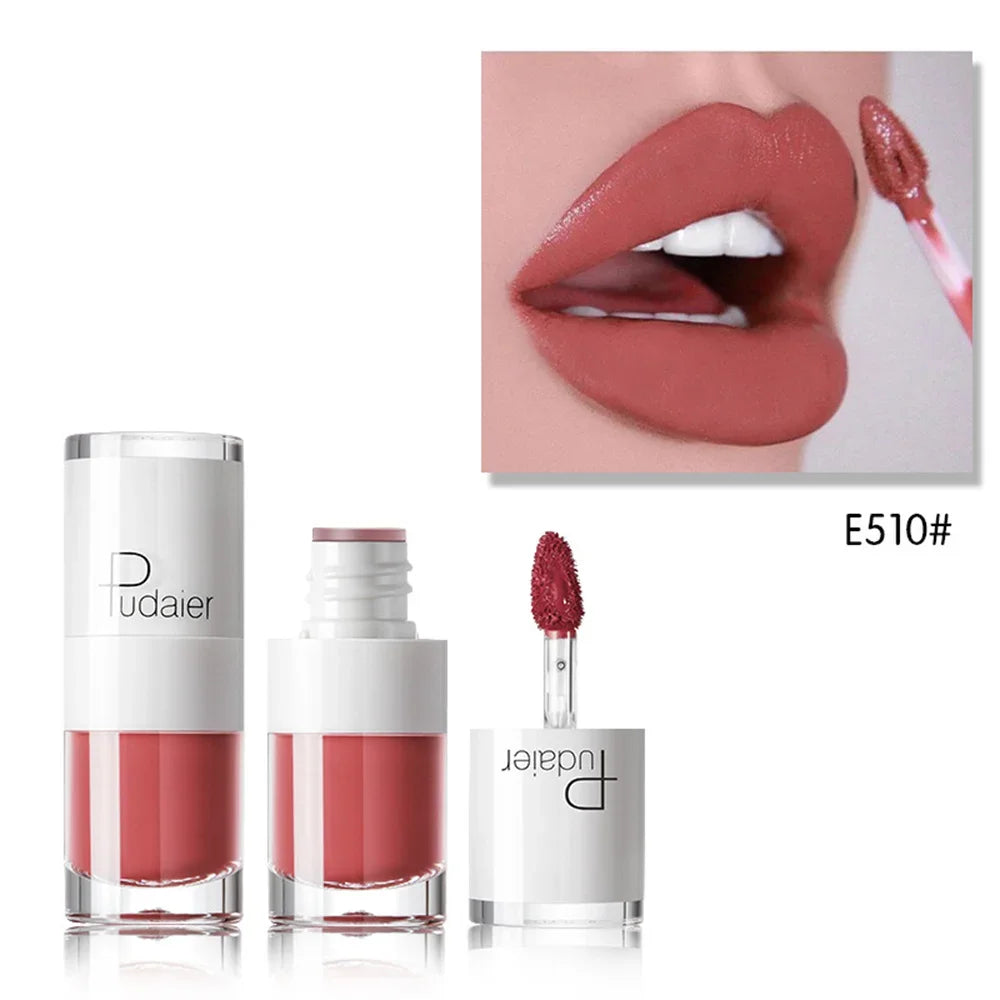 1PC Sexy Pink Women's Lipstick 16 Colors Lasting Waterproof Liquid Pencil Matte Liquid Lipsticks Makeups Non-Stick Cup Lip Gloss