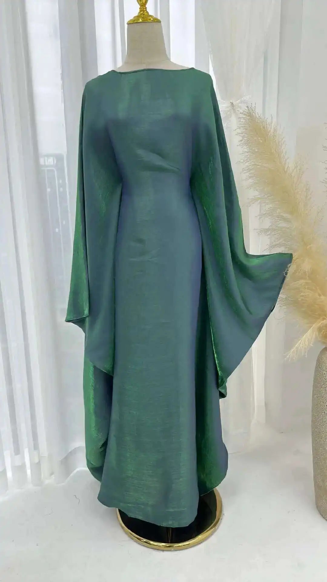 LANMREM Elegant Party Long Dress Women Many Colors Fashion Round Neck Batwing Sleeves Loose Dresses Fashion New Clothing 32C1950