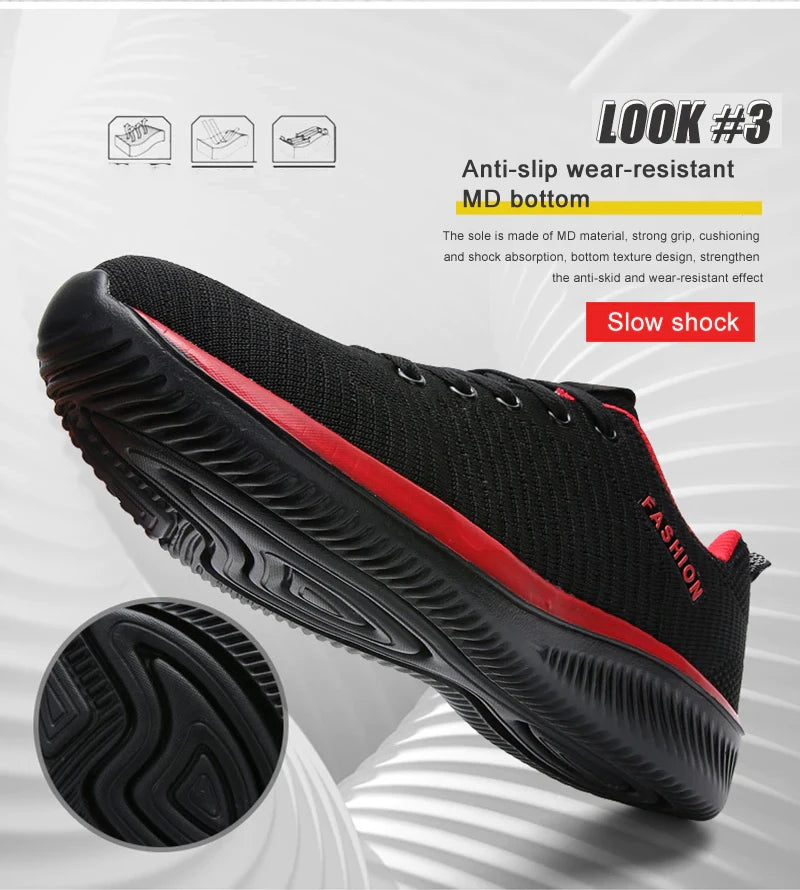Mens Casual Sneakers Running Shoes Men Lace-up Lightweight Comfortable Breathable Big Size 46 Athletic Walking Shoes for Men