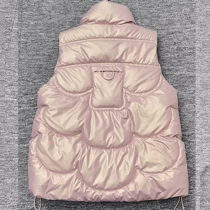 2023 New Down Cotton Vest for Women Autumn Winter Lightweight Vest Casual Loose Jackets Coats Women Fashion Sleeveless Parkas
