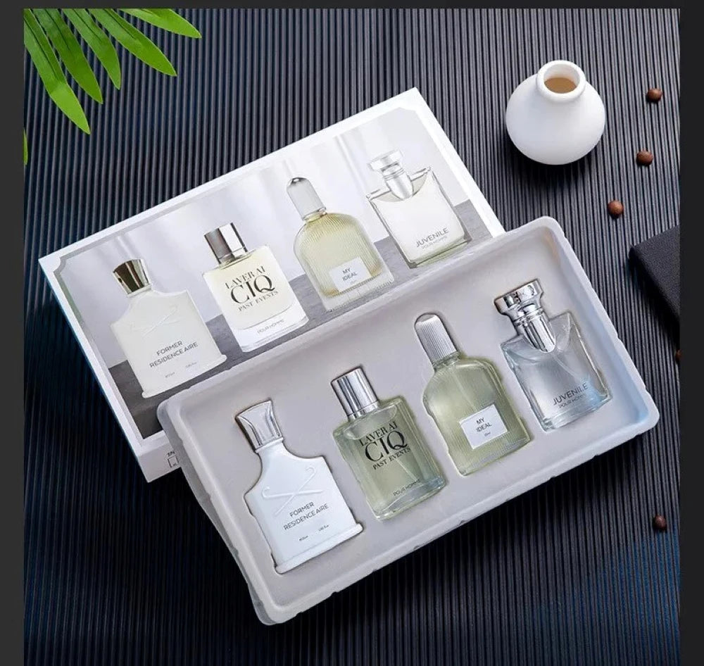 Brand Men Perfume 100ml Gift Box Four Piece Set Lasting Fragrance Body Spray Fresh Plant Floral Scent Pheromone Parfums Homme