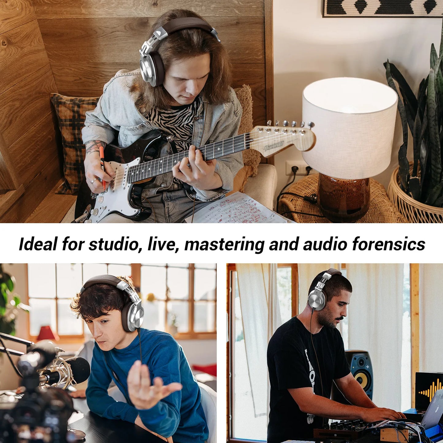 Oneodio A70 Fusion Wired + Wireless Bluetooth 5.2 Headphones For Phone With Mic Over Ear Studio DJ Headphone Recording Headset