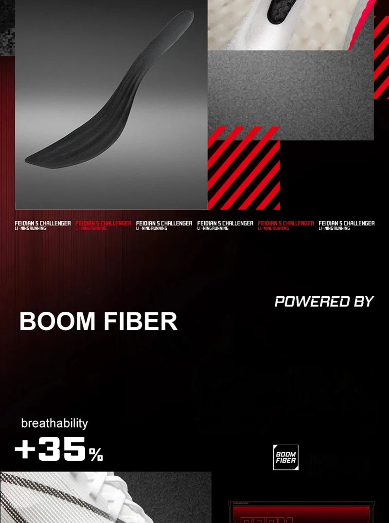 FEIDIAN 5 CHALLENGER Racing Running Shoes – SUPER BOOM Cushion, Carbon-Fiber Plate, Reflective Sneakers