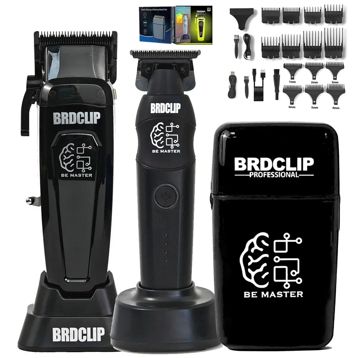 BRD 106 617 609 ماكينة قص الشعر الكهربائية الاحترافية، شفرة DLC مع قاعدة، 7500 دورة في الدقيقة، 7000 دورة في الدقيقة، 7000 دورة في الدقيقة، مجموعة حلاقة BRDCLIP