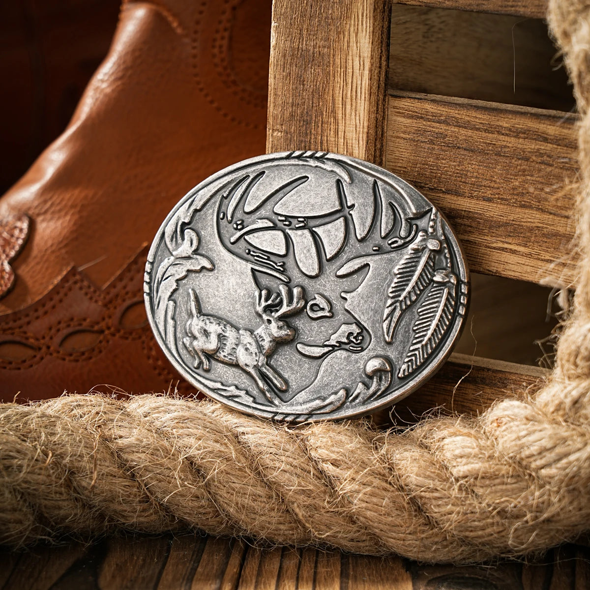 Western style plate buckle belt metal buckle one belt buckle