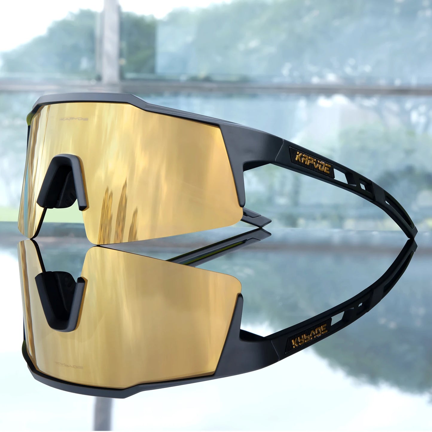 Kapvoe Road Driving Bike Sports Cycling Glasses Running Sunglasses Outdoor Men Woman Bicycle Cycling Mountain UV400 Goggles