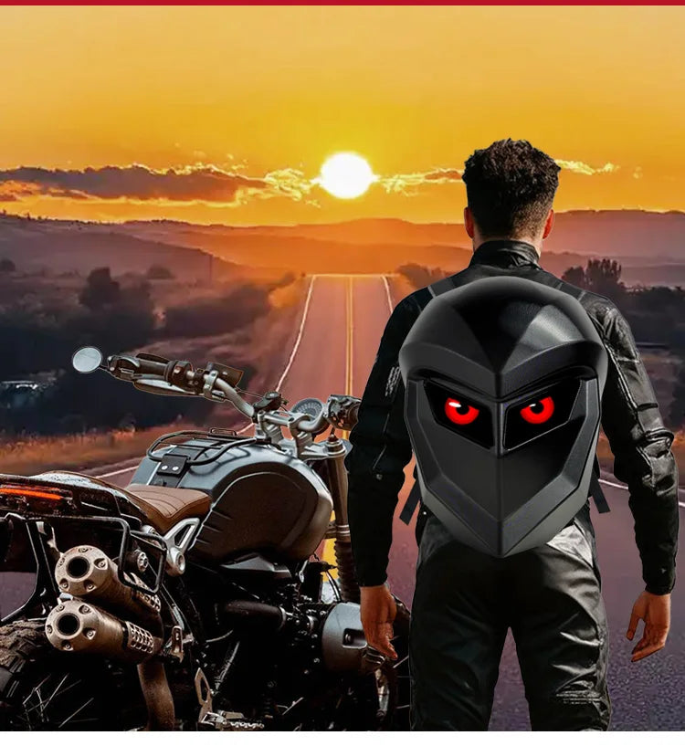 LED Backpack For Men Extended Motorcycle Cycling Bluetooth DIY Helmet Backpack for woman Business Travel Hiking Laptop Backpack
