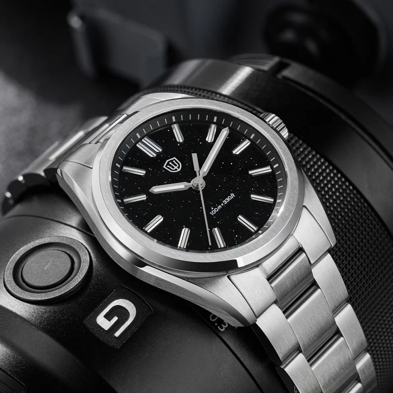 Watchdives WD0003B Original Design Aventurine Dial Men Watch VH31 Sweep Seconds Quartz Movement 36mm Watches Luminous Waterproof
