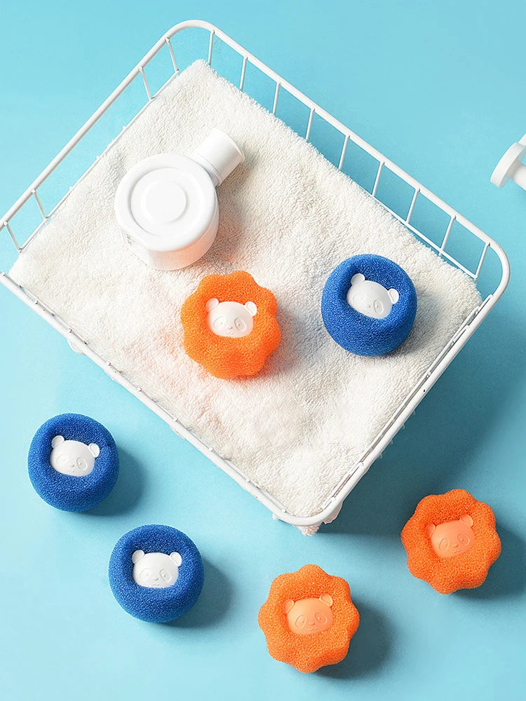 3PCS Reusable Hair Remover Washing Machine Hair Catcher Laundry Ball Dryer Ball for Clothing Dog Cat Pet Hair Remover