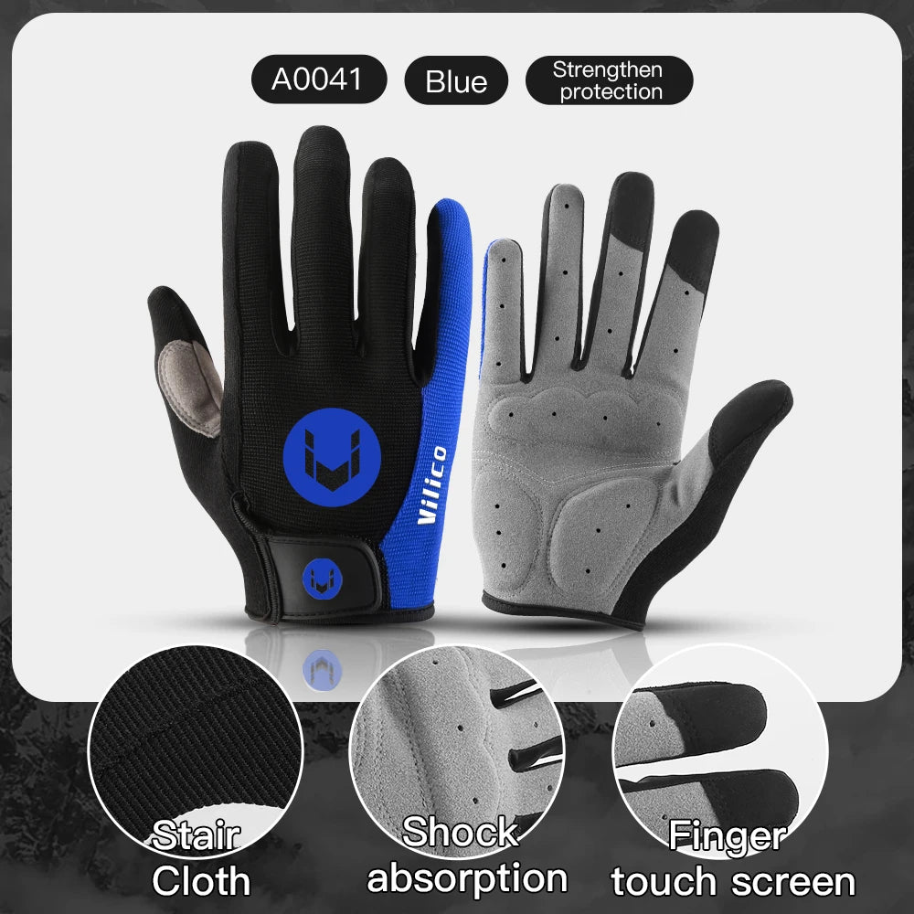 New Outdoor Touch Screen Slip-Proof Gloves Hiking Cycling Mountaineering Men Women Thin Full Finger Camping Gloves