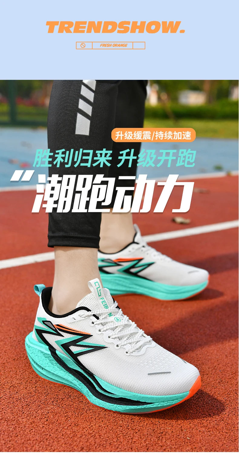 Carbon Plate Marathon Men Sports Running Shoes Air Cushion Lightweight Women Athletic Gym Sneakers Hiking Jogging Footwear