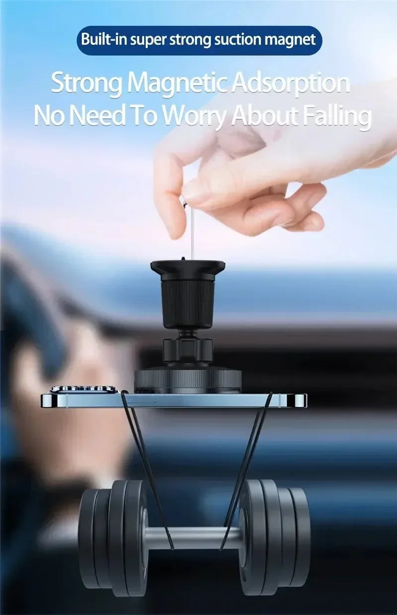 Qi2/Cooler Magnetic Wireless Car Charger LED Light Air Outlet Phone Holder for iPhone 16/15/14/13 Pro Max Fast Charging Station