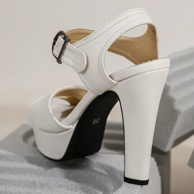 Peep Toe Sandals Women Super High Heels 2025 Big Size 47-50 Leather Platform Summer Walking Shoes