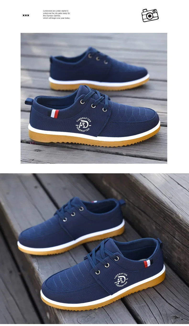 Man Canvas Shoes Fashion Platform Sneakers for Men Casual Walking Breathable Shoes Male Loafers Zapatillas Hombre 2025