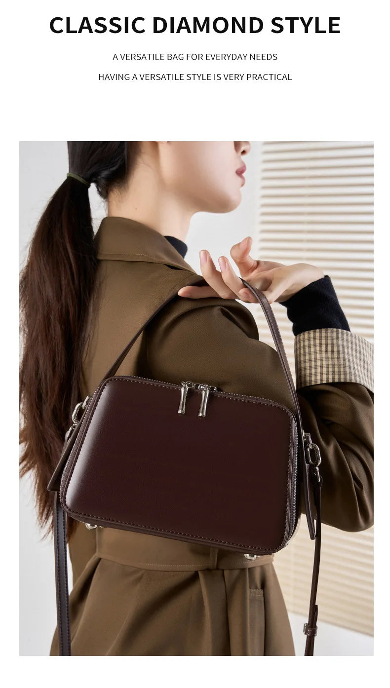 YANATARI underarm cowhide Genuine leather handbags women vintage shoulder bag female crossbody bags luxury high quality 2025