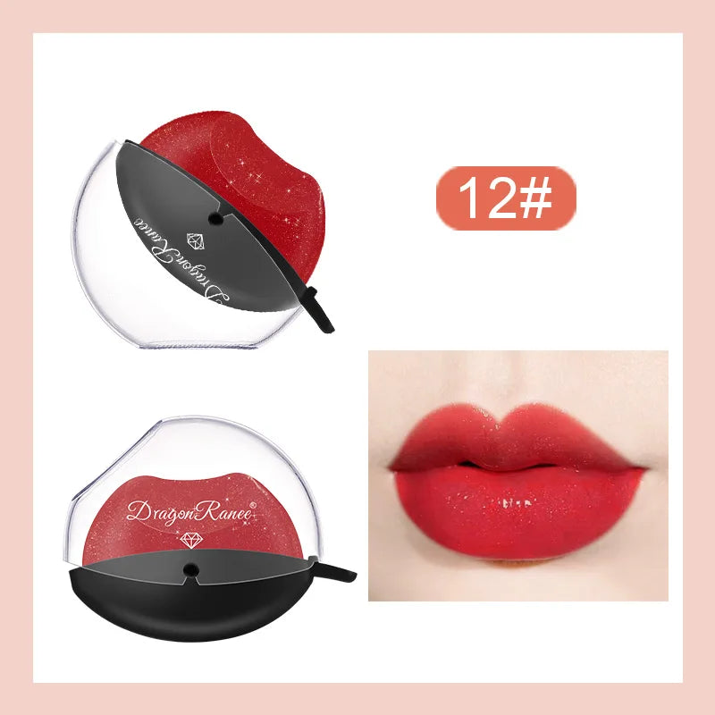 Pearlescent Lipstick Lazy Lip Shape Pearlescent Fine Glitter Lipstick Not Easy to Fade Temperature Change Moisturizing Discoloration Lazy Lipstick Makeup Performance with Glitter Lipstick