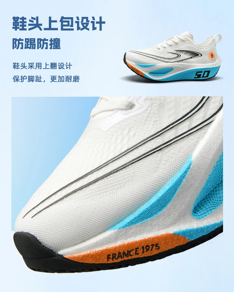 Men's Sports Shoes Cushioning Non-Slip Flat Wear Resistant Sneakers Mesh Breathable Platform Soft Running Shoes for Man