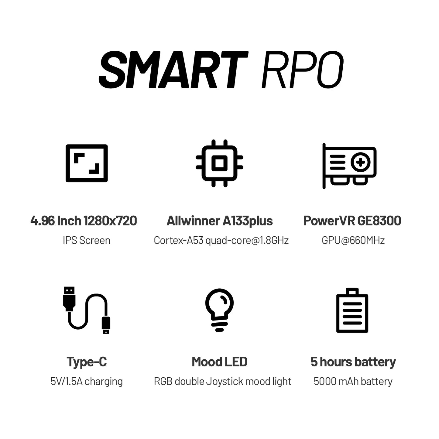 وحدة تحكم ألعاب محمولة Trimui Smart Pro بشاشة IPS مقاس 4.96 بوصة ونظام Linux وعصا تحكم وإضاءة RGB ومشغل ألعاب فيديو كلاسيكي Smartpro هدية