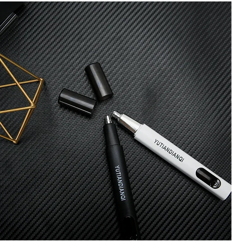 2-in-1 Electric Portable Ear & Nose Hair Trimmer Clipper – Professional Painless Grooming Tool for Men