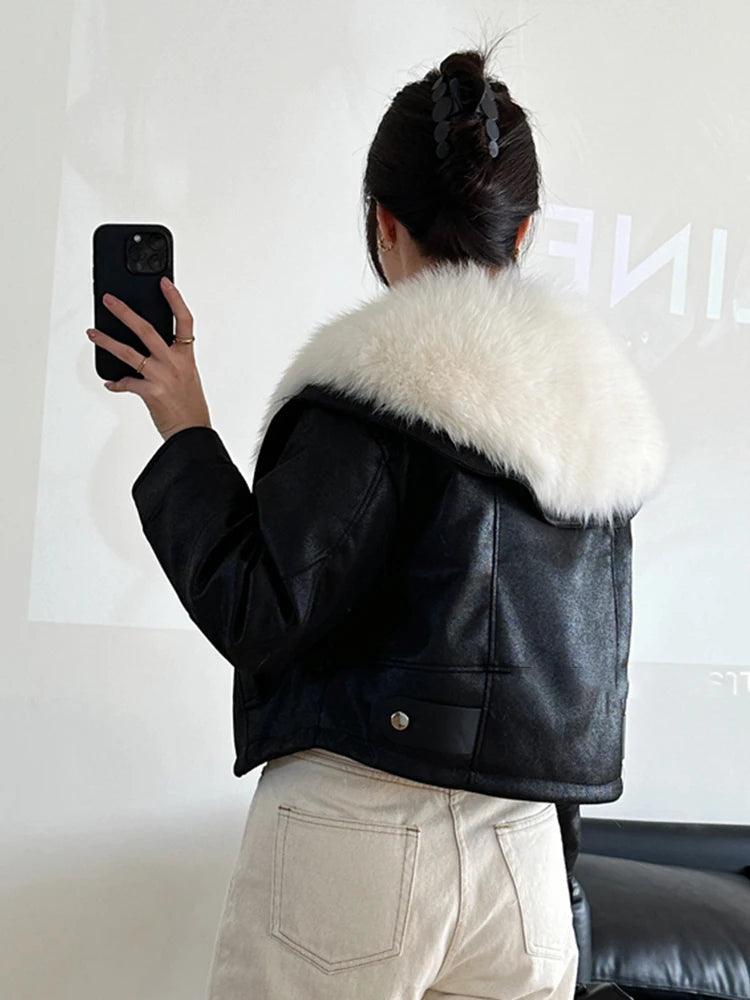 2023 New Fashion Womens Puffer Jackets Winter Natural Fox Fur Collar Goose Down Jackets Parkas Luxury Clothing