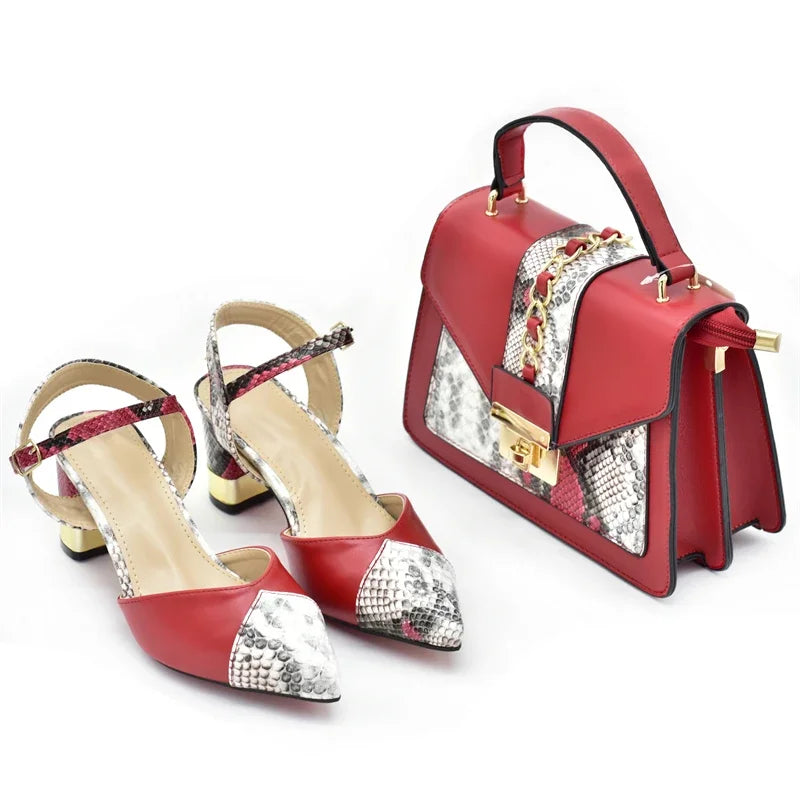 2024 Italian Shoe and Bag Set for Party In Women Luxury Shoes Women Designers Nigerian Women Party Pumps High Heels Sexy Ladies