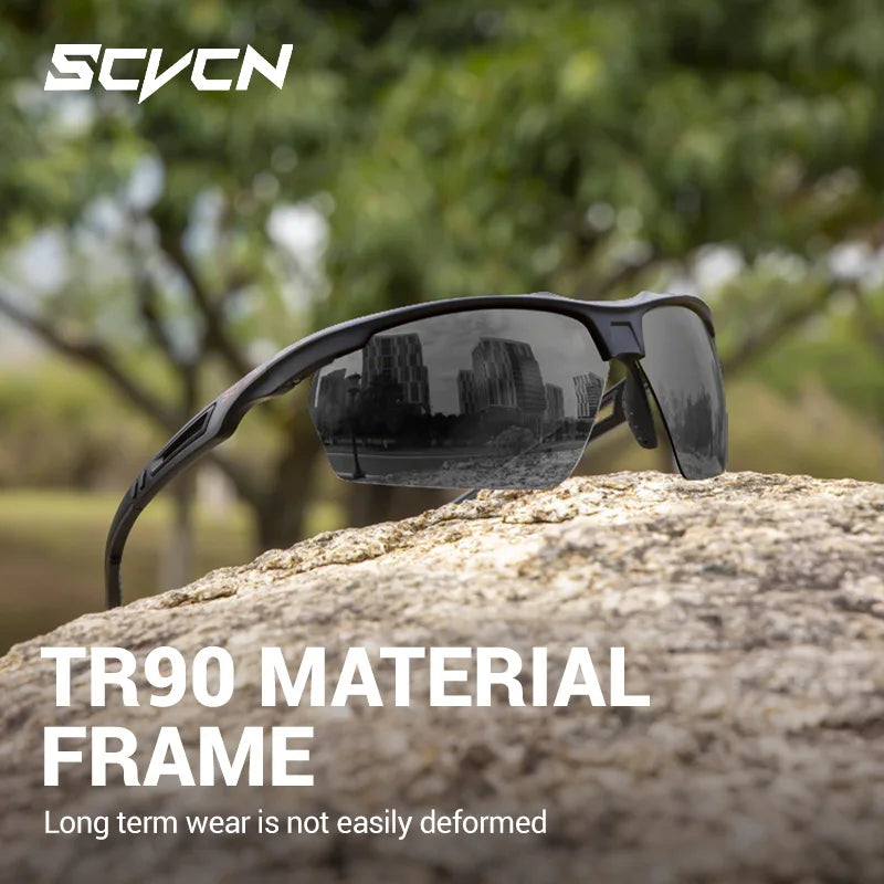 SCVCN Polarized Cycling Glasses Fishing Sunglasses UV400 Protection Bicycle Sports MTB Road Bike Eyewear Men Women Cycle Goggles