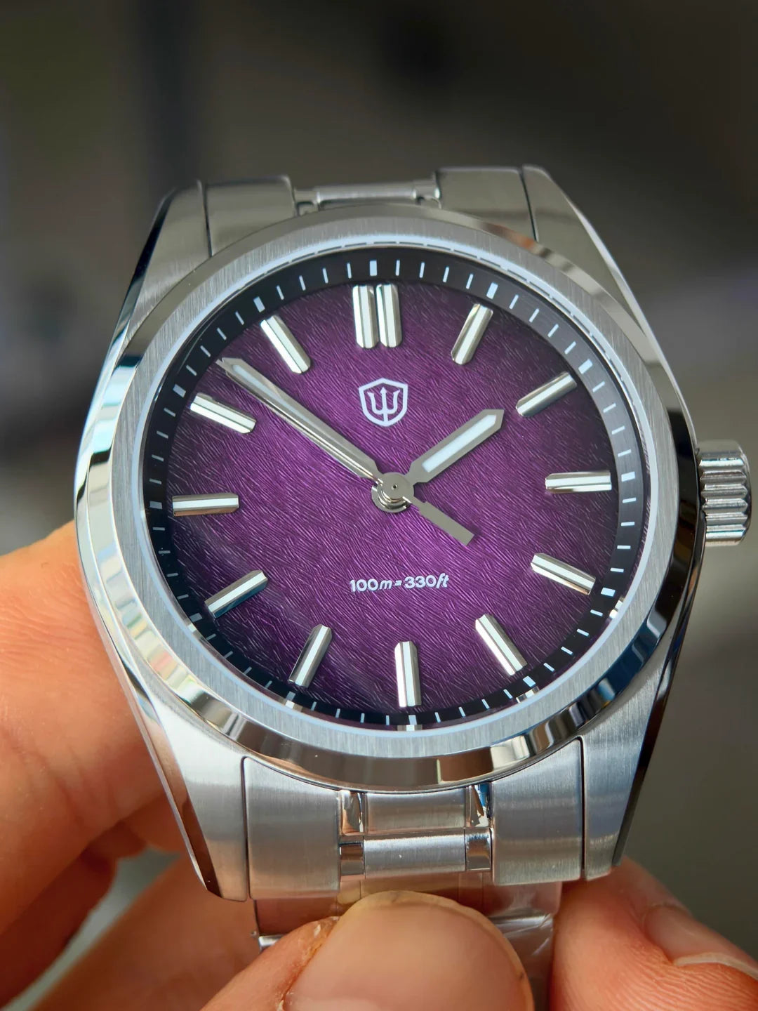 Watchdives WD0003B Original Design Aventurine Dial Men Watch VH31 Sweep Seconds Quartz Movement 36mm Watches Luminous Waterproof