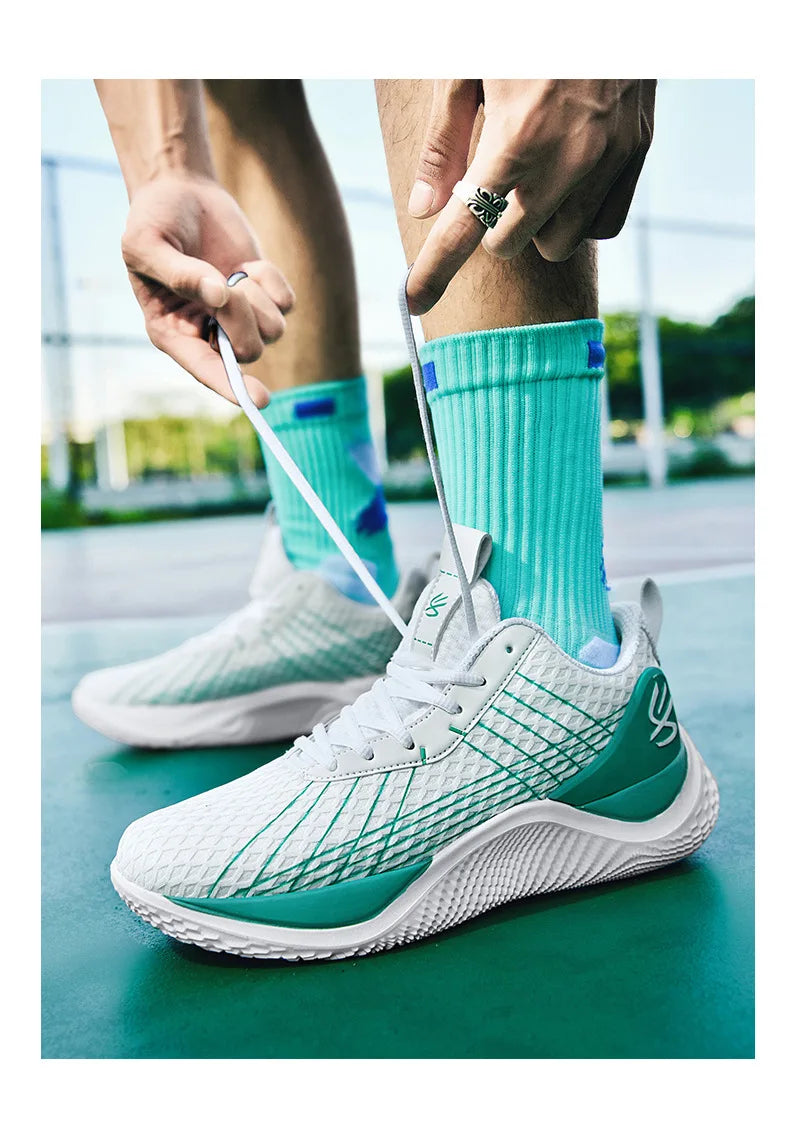 Summer New Men's Casual Shoes Breathable Comfortable Running Large Size Basketball Shoes Fashionable Versatile Couple Shoes