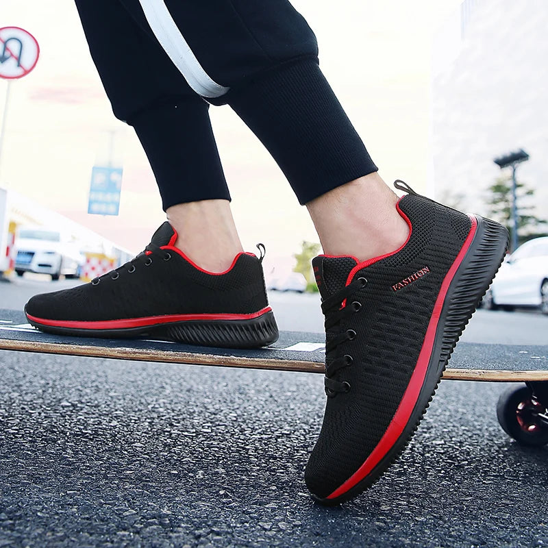 MAEDEF Athletic Shoes for Men Shoes Sneakers Black Casual Men Women Knit Sneakers Breathable Athletic Running Walking Gym Shoes