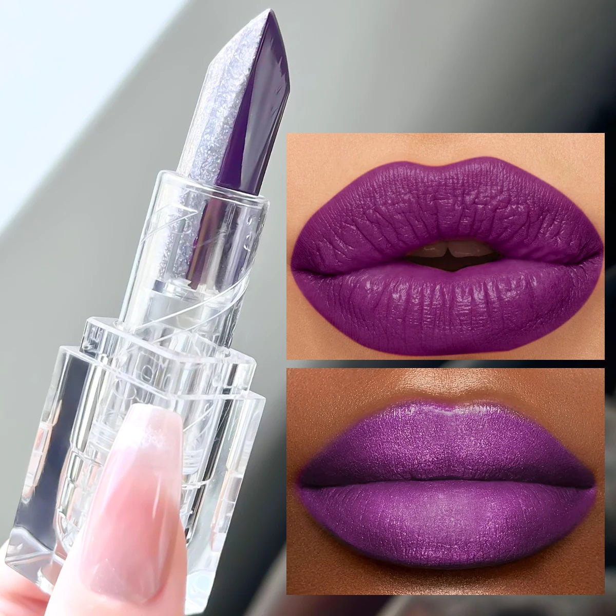 Purple Lipstick Temperature Discoloration Red Rose Moisturizing Lipstick Cosmetics Easy-to-Use Lipstick Refill