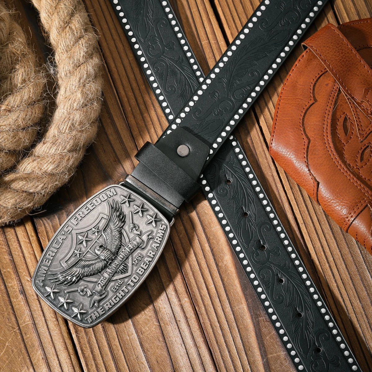 A casual and retro belt, a waist accessory for Western-style clothing, metal buckle, PU belt, suitable for both men and women