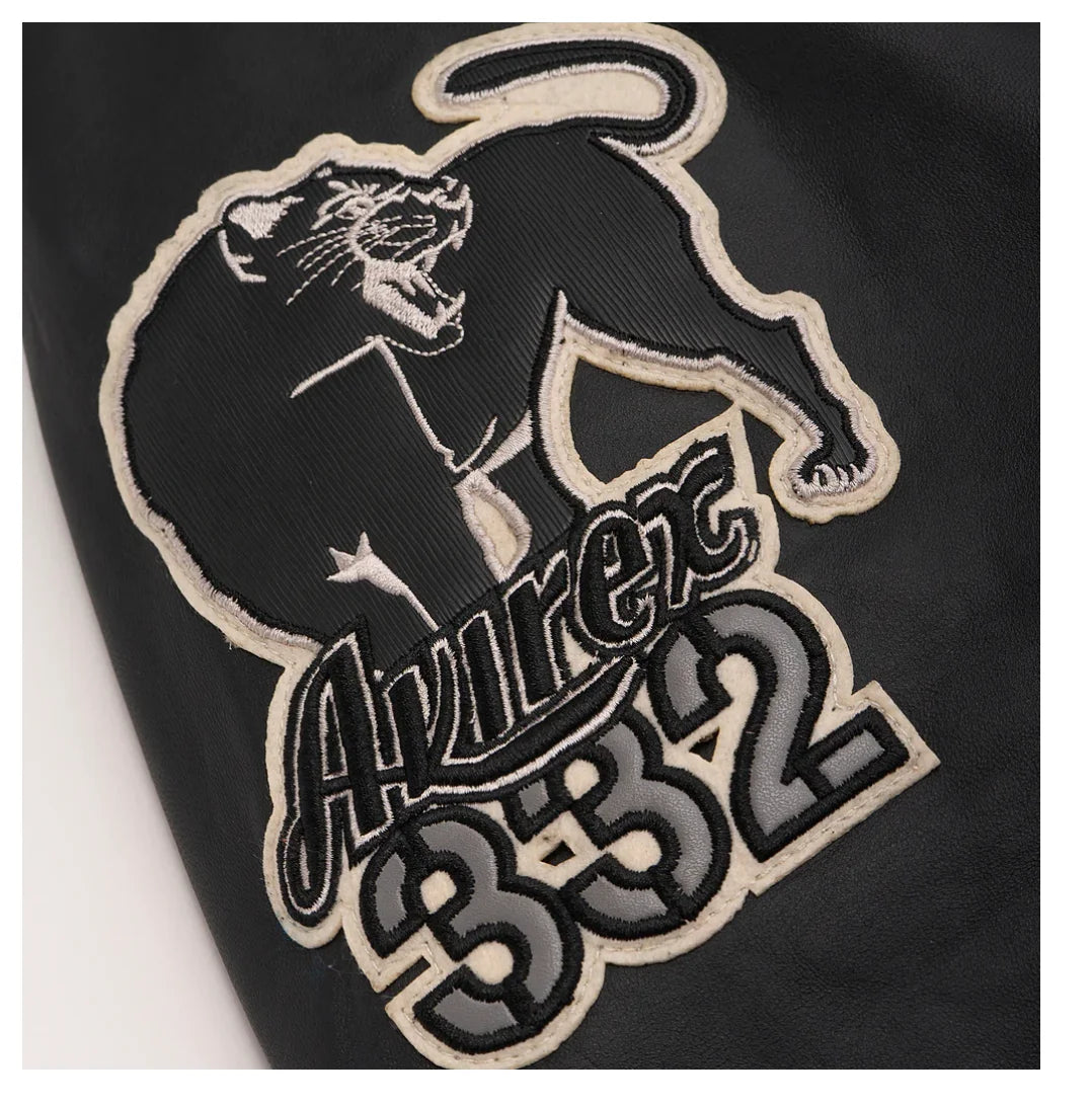 AVIREX Men Black Leather Jacket European Antique Sheepskin Plus Size Loose Fit USAF Flight Suit Spring Autumn Season Warm Jacket