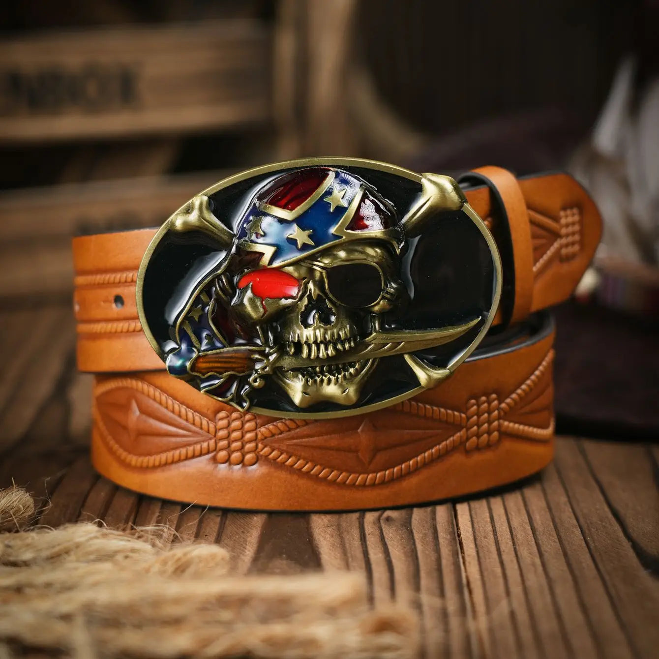 A men's and women's casual retro belt Western style! PU leather belt with metal buckle, suitable for daily work wear