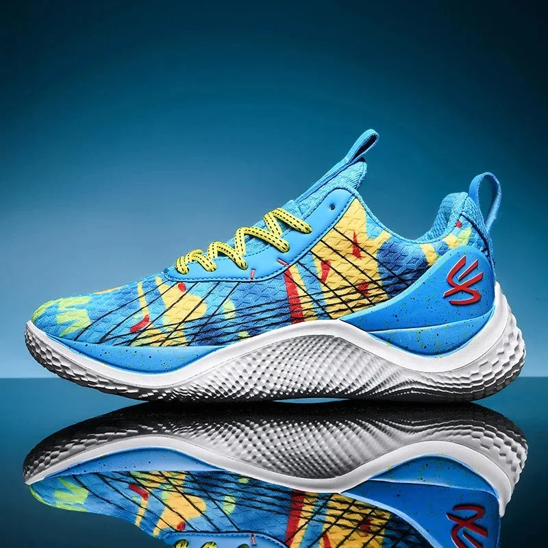 Summer New Men's Casual Shoes Breathable Comfortable Running Large Size Basketball Shoes Fashionable Versatile Couple Shoes